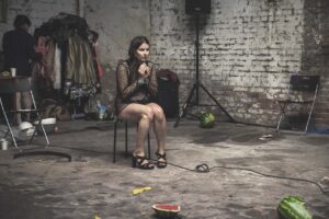 Petra Strahovnik, Beyond the civilized body - 9 -hours performance, Photographer Jürgen Fritz